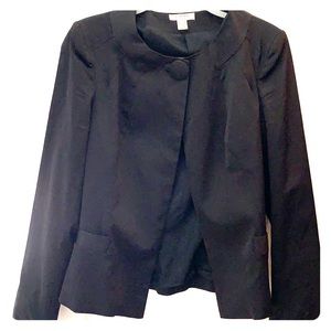 Black semi-satin feel blazer.